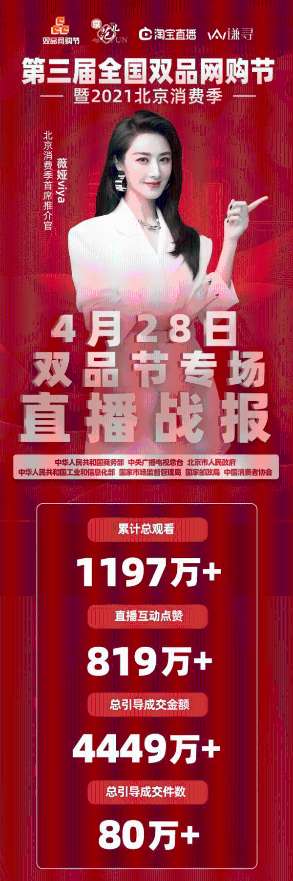 谦寻斩获 2021淘宝直播盛典26项大奖，当晚商务部再度携手薇娅直播间