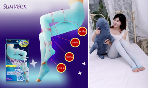 女团腿闪耀夏天｜SLIMWALK凉感睡眠袜 夏季限定