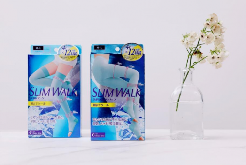 女团腿闪耀夏天｜SLIMWALK凉感睡眠袜 夏季限定