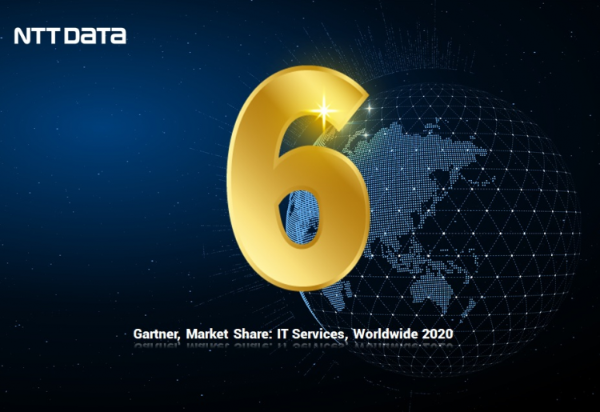 NTT DATA在2020年Gartner全球IT服务市场份额中攀升至第6位