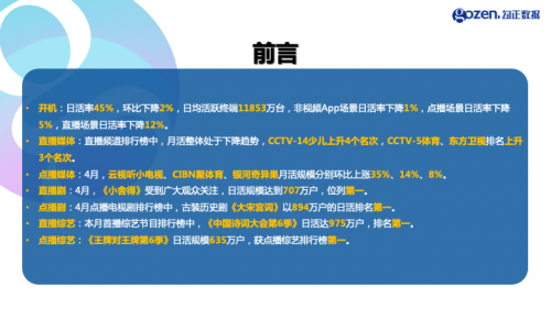 《中国诗词大会第6季》成综艺赢家，4月智能电视大数据月报抢先看！