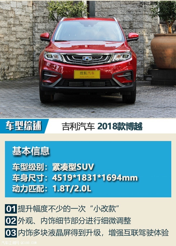 2018款博越正式上市 售9.88-15.98万元