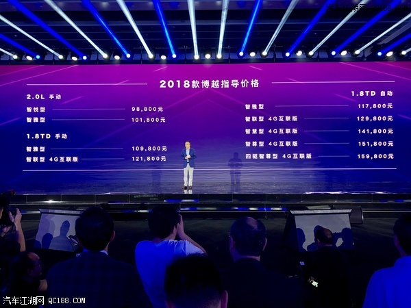 2018款博越正式上市 售9.88-15.98万元