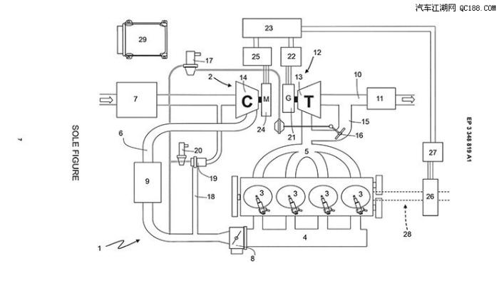原创法拉利电动涡轮增压专利 发电/模拟声浪