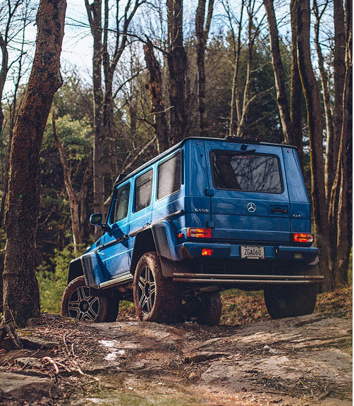 2018款奔驰G500 4×4²蓝色黄色现车实拍