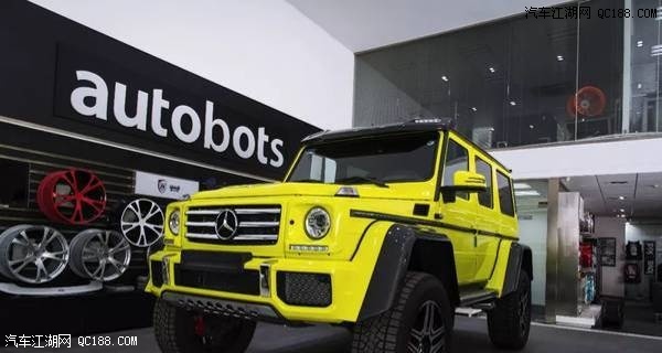 2018款奔驰G500 4×4²蓝色黄色现车实拍