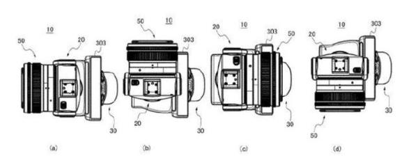 针对Vlog拍摄？佳能公布一款可交换镜头的手持云台相机专利