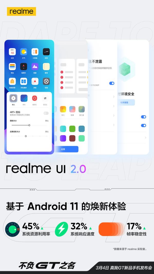 realme GT将搭载realme UI 2.0，带来焕新体验