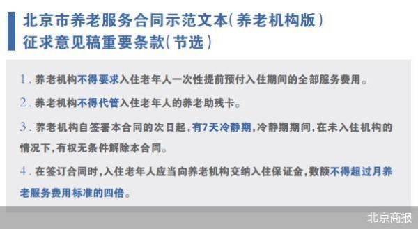 7天冷静期如何影响北京养老机构