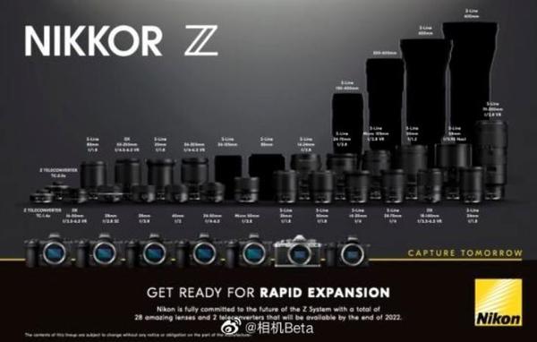 尼康公布Z卡口镜头新路线图更新 多枚巨炮镜头正准备中