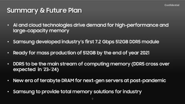 三星推出512GB DDR5内存，频率7200MHz