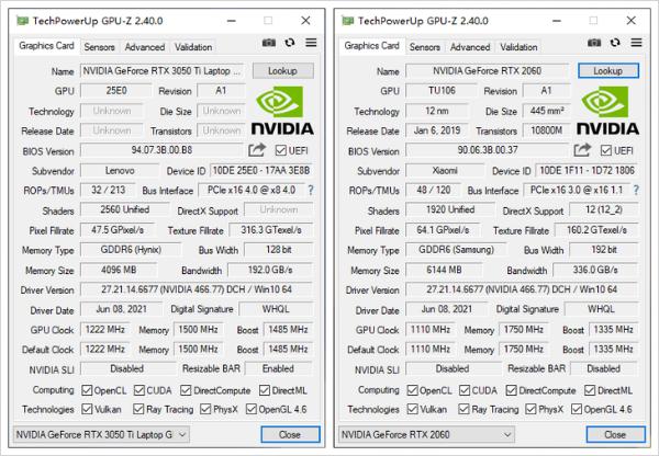 跟RTX2060比，RTX3050Ti游戏性能到底如何？