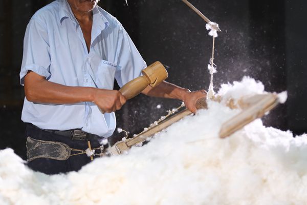 棉花纺线过程图图片
