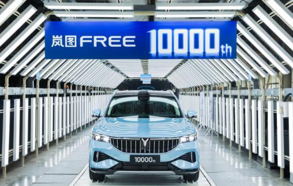 第10000辆岚图FREE正式下线 累计交付量近6800辆