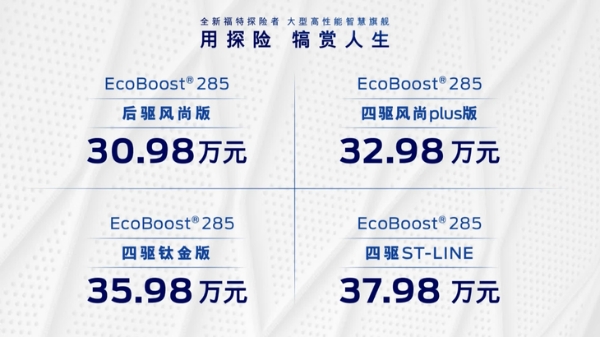 新款福特探险者正式上市 售30.98万-37.98万元