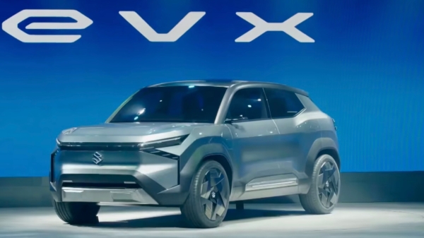铃木第一辆纯电动汽车EVX概念车印度首发，2025年生产，搭载比亚迪刀片电池