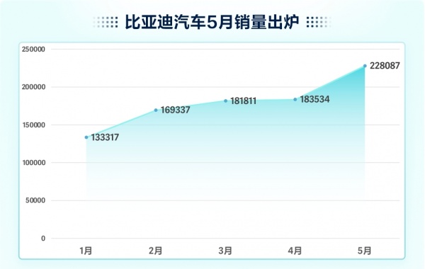 新能源销量两极分化现象逐渐严重 比亚迪5月交付22万辆创新高