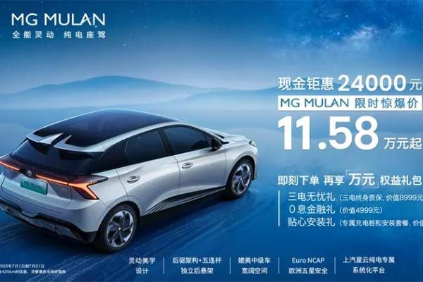 又一家加入降价者联盟：MG MULAN直降2.4万 11.58万元起售