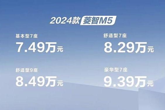 新款菱智M5/菱智PLUS上市 售7.49万-11.49万元