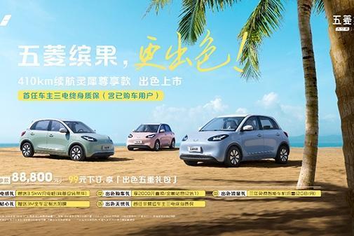 五菱缤果410km车型上市 售价8.88万