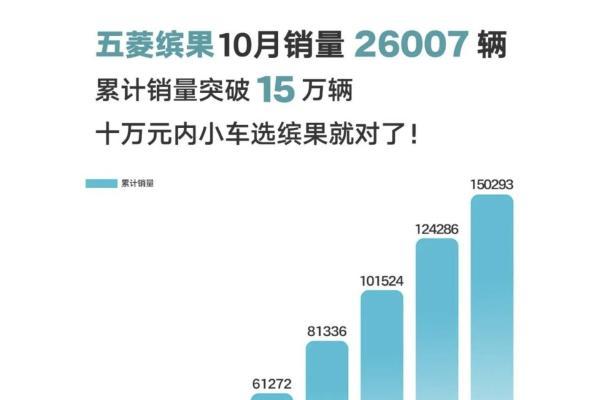10月五菱缤果销量为2.6万辆