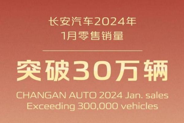 长安汽车1月销量突破30万辆，新能源品牌大放异彩
