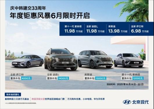 旅游基金+演唱会门票+数码大礼包,北京现代618福利太超值了!