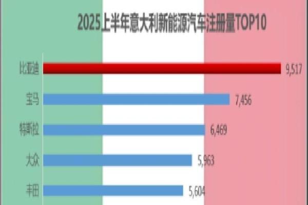 2025上半年比亚迪领跑全球多个新能源汽车市场