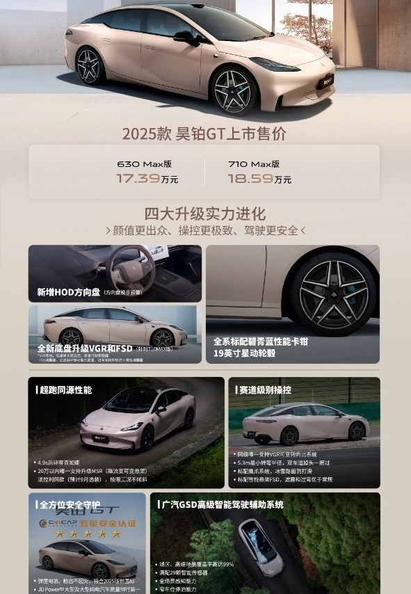 2025款昊铂HT/GT正式上市 配置升级