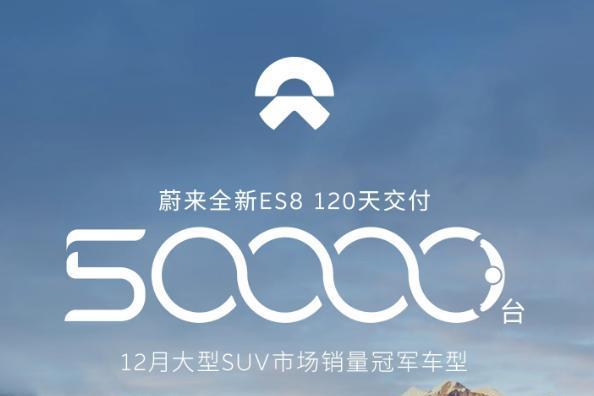 蔚来全新ES8第50,000台新车交付