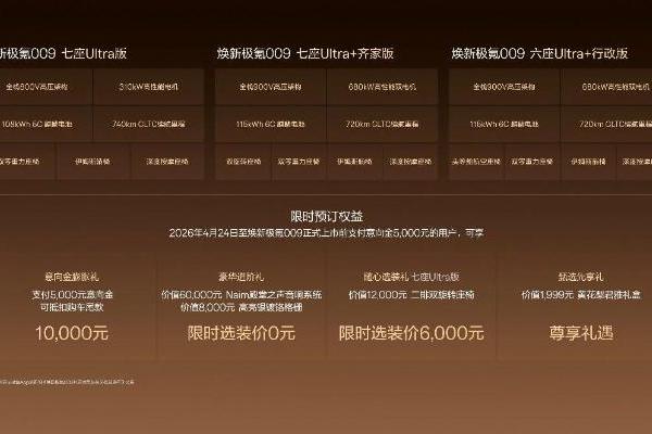 焕新极氪009开启预售，纯电MPV加速渗透_汽车公社