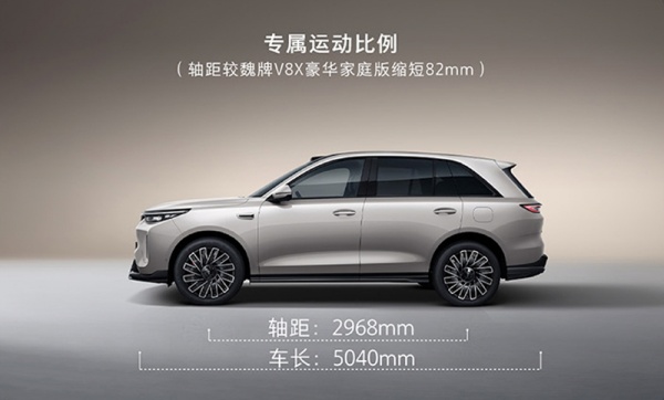 魏牌V8X运动版官图发布 提供曜黑型格运动套件