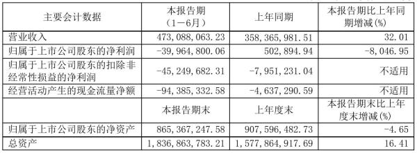 道森股份2021年半年度亏损3996.48万元 同比由盈转亏