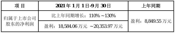 裕兴股份2021年前三季度预计净利1.86亿元–2.04亿元 比上年同期增加110%–130%