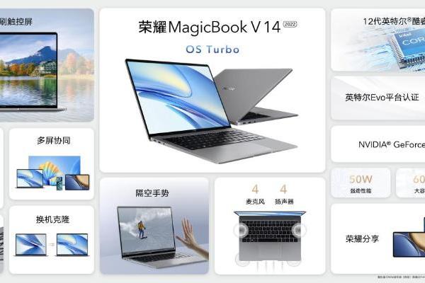 荣耀MagicBook V 14 2022首销优惠价5999元起：隔空手势+OS Turbo