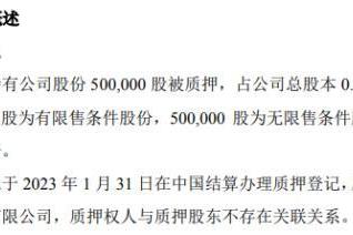 金浔股份股东袁荣质押50万股 用于为1500万流动资金贷款提供担保