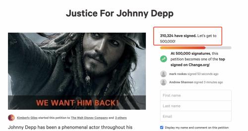 “杰克船长”约翰尼·德普仍想出演《加勒比海盗》 30万铁粉请愿回归