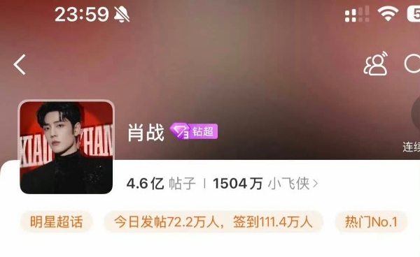 肖战超话签到破百万，这个数字背后藏着什么？