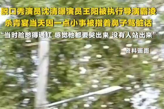 脱口秀演员曝王阳杀青宴被执行导演指着鼻子骂