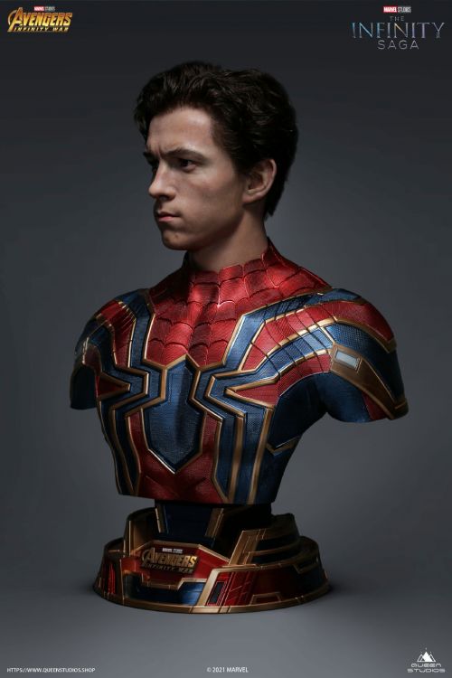 《复仇者联盟3：无限战争》推衍生品钢铁蜘蛛侠1/1胸像，售价22800元