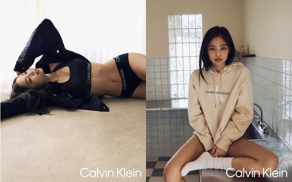 BLACKPINK JENNIE 穿着Calvin Klein新形象曝光！「蚂蚁腰+美胸」太美太辣！