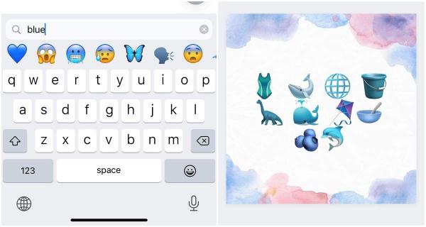 iPhone隐藏版Emoji表情符号颜色关键字快速搜索！超实用可爱小图，轻轻松松从图库跳出来！