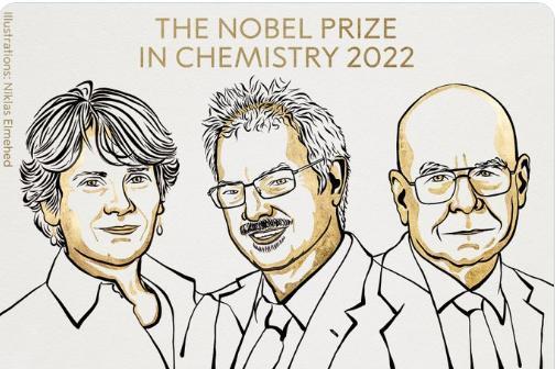 2022年诺贝尔化学奖出炉！3名科学家平分1000万奖金 
