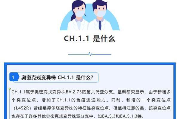 变异株CH.1.1引发第二轮感染？ 中疾控：短期内不会引起本土大规模流行