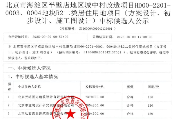 保利半壁店豪宅招标，嘉华天珺的设计单位出局了