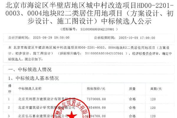 保利半壁店豪宅招标，嘉华天珺的设计单位出局了