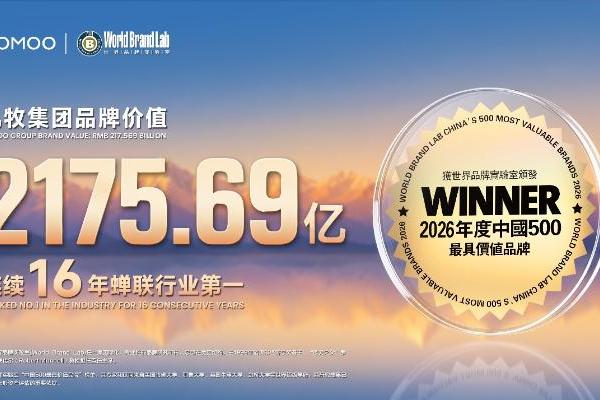 重磅九牧！品牌价值2175.69亿元，蝉联行业第一！