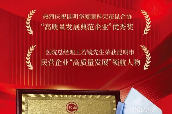 昆明华厦眼科荣获“高质量发展典范企业”优秀奖，总经理王若镜荣膺“高质量发展”领航人物