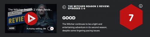 《巫师》真人剧第二季IGN评分7分 杰洛特仍是最好的角色