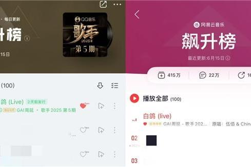 GAI周延《白鸽》斩获《歌手2025》周冠军 新团专《G-BLOCK》再创新纪录
